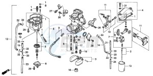 NX250 drawing CARBURETOR