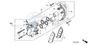 VT750CA9 Ireland - (EK / MME ST) drawing FRONT BRAKE CALIPER