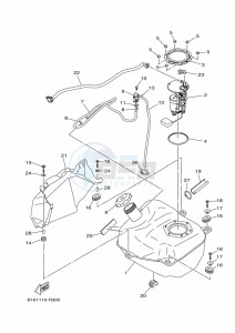 YFM700FWAD GRIZZLY 700 EPS (BFE8) drawing FUEL TANK