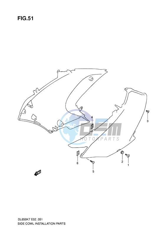 SIDE COWLING INSTALLATION PARTS