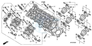 CB600FA3A France - (F / ABS CMF ST 25K) drawing CYLINDER HEAD