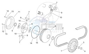 Leonardo 250 st (eng. Yamaha) drawing Variator