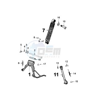 VIVA 3 L 50 4T drawing REAR SHOCK AND STAND