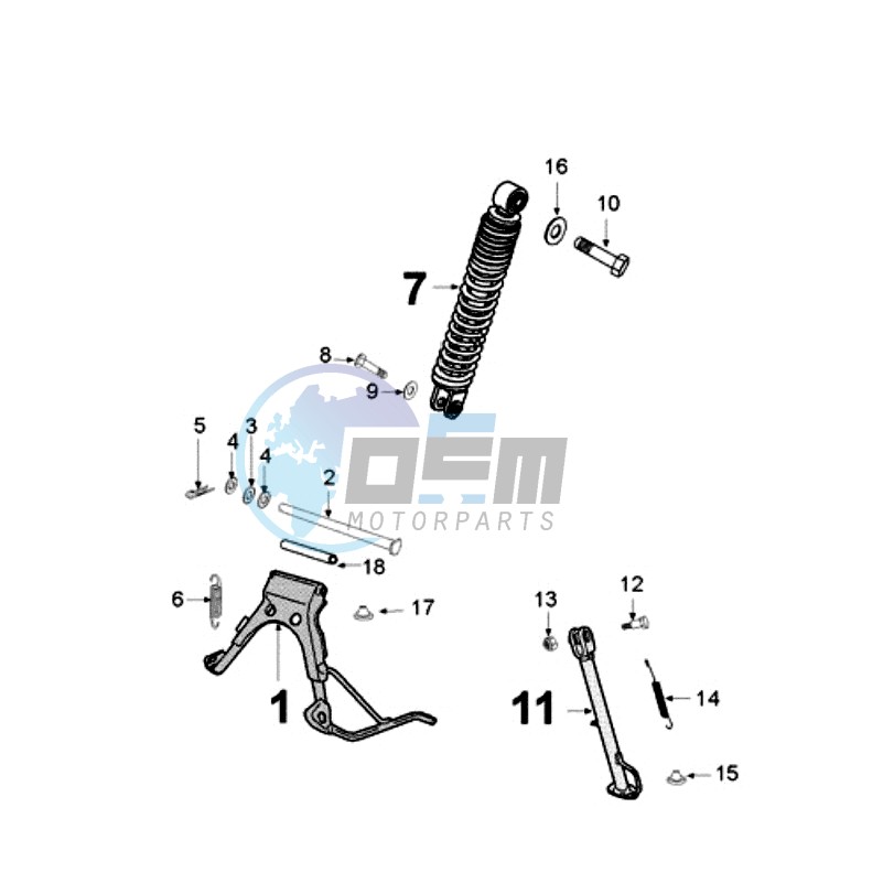 REAR SHOCK AND STAND