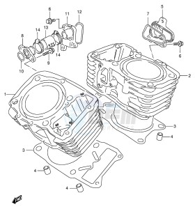 VX800 (E4) drawing CYLINDER