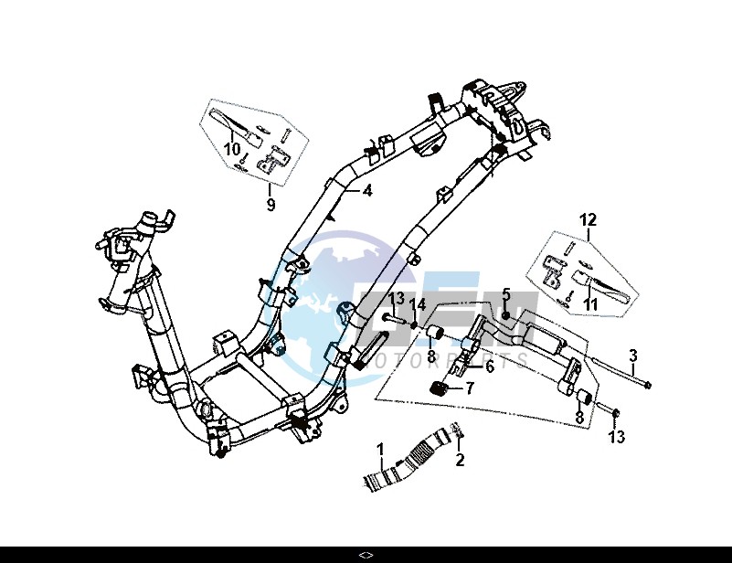 FRAME BODY ENGINE MOUNT