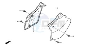 XR400R drawing SIDE COVER