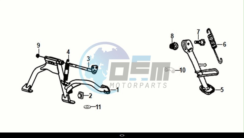 MAIN STAND - KICK STARTER ARM