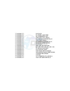 LT-A700X (E17) drawing * COLOR CHART *