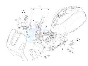 GTS SUPER- SUPER SPORT 150 4T 3V IE ABS E3-E4 (APAC) drawing Frame/bodywork