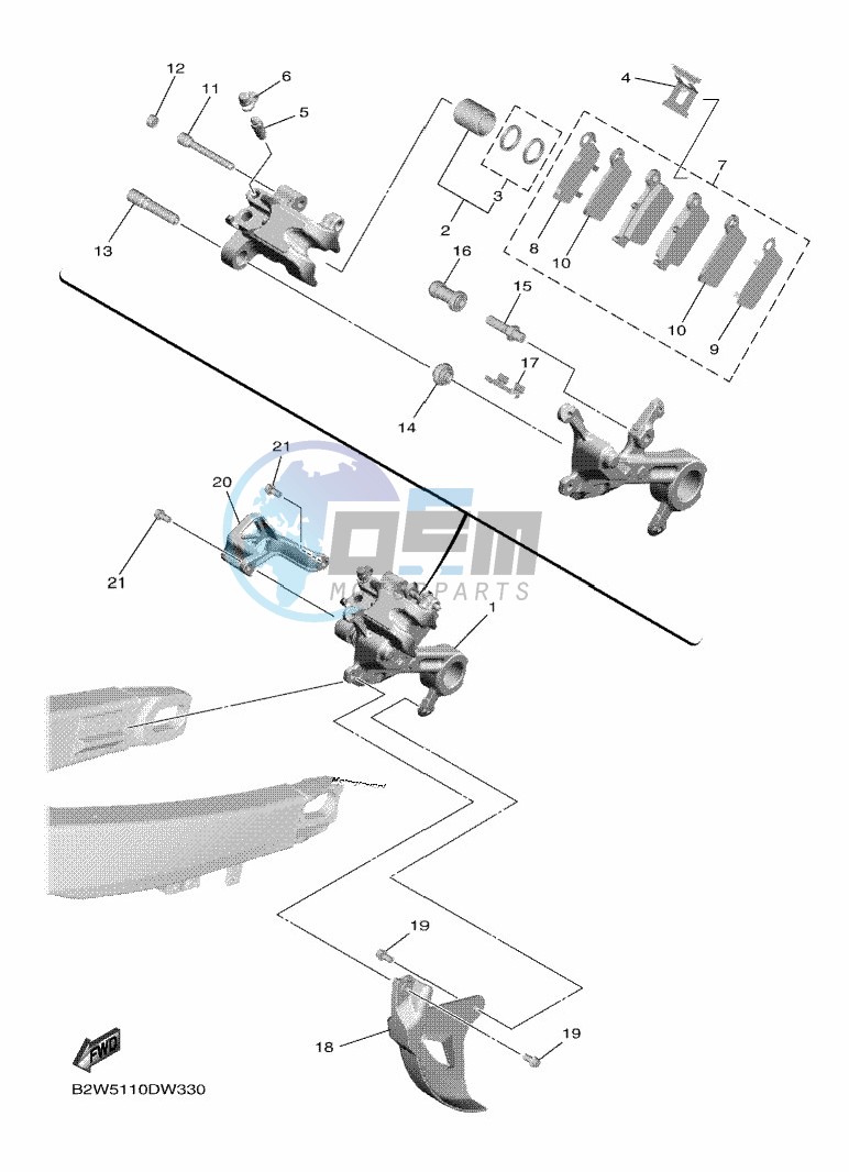 REAR BRAKE CALIPER