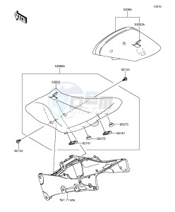 NINJA ZX-6R ZX636EGF FR GB XX (EU ME A(FRICA) drawing Seat