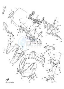 FJR1300A FJR1300A ABS (1MC9 1MCA 1MCB) drawing COWLING 1