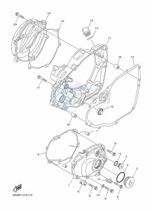 WR250F (BAKJ) drawing CRANKCASE COVER 1