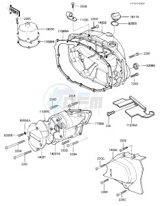 KZ 305 B [LTD] (B2-B3) [LTD] drawing ENGINE COVER-- S- -