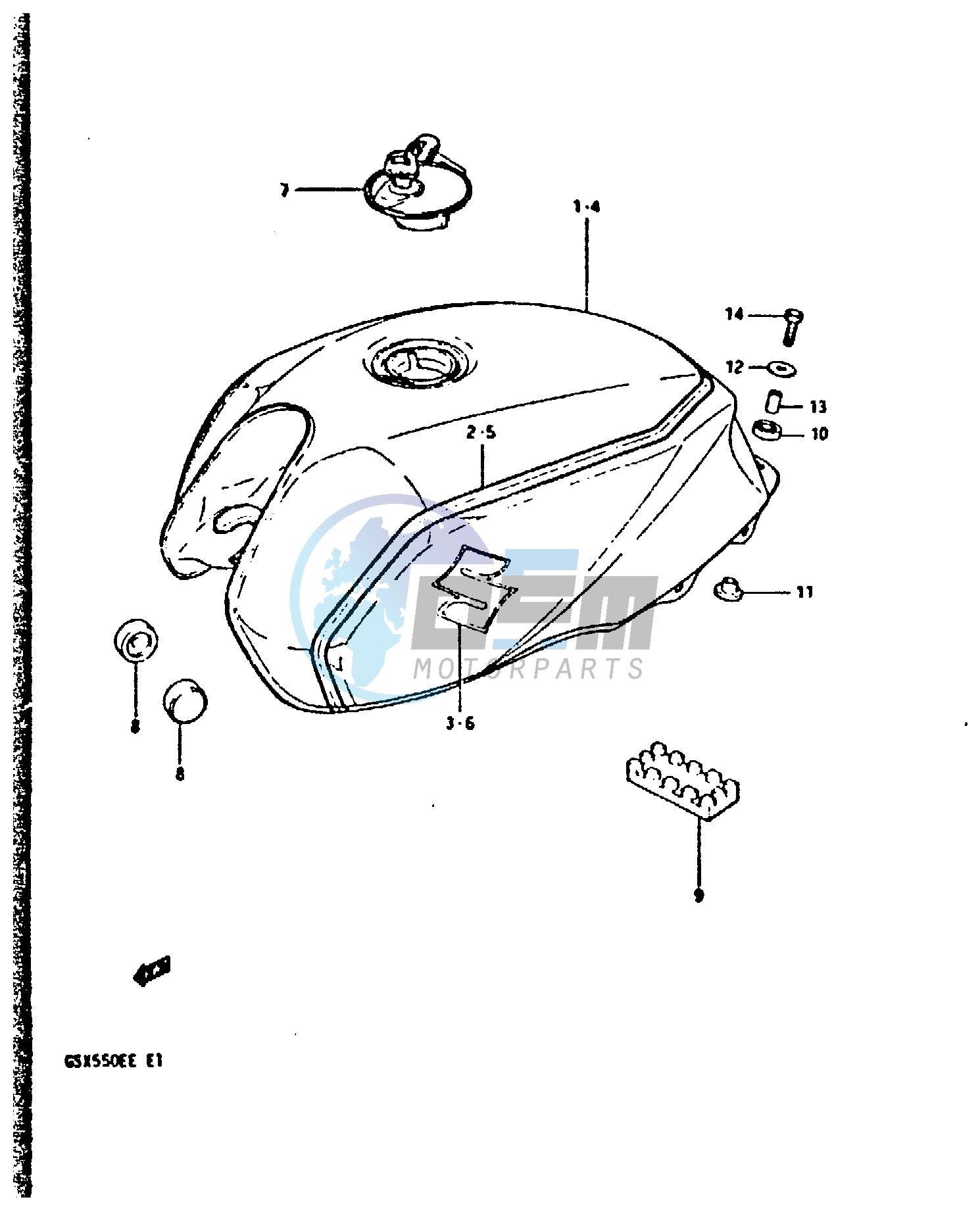 FUEL TANK (GSX550ESD)