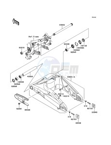 VERSYS KLE650A8F GB XX (EU ME A(FRICA) drawing Swingarm