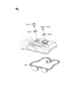 RM-Z250 (E28) drawing CYLINDER HEAD COVER