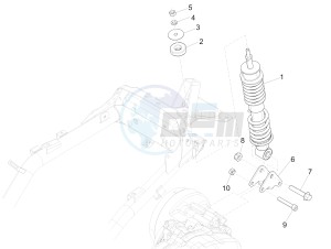 Liberty 150 4t 3v ie lem drawing Rear suspension - Shock absorbers