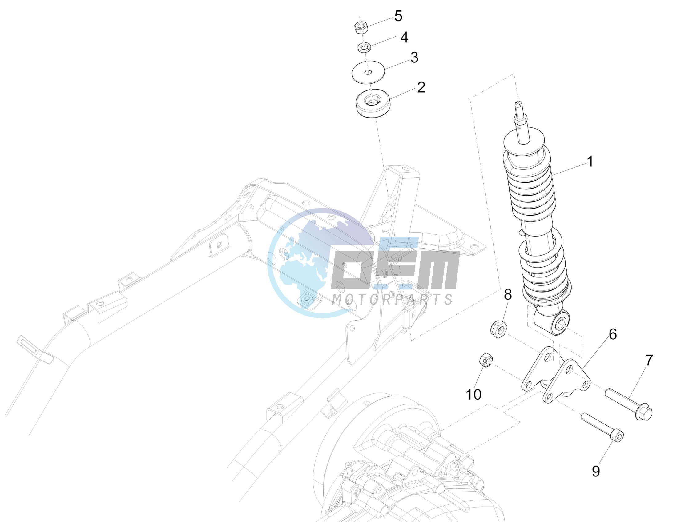 Rear suspension - Shock absorbers