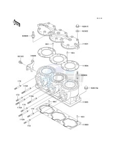 JT 1100 B [1100 STX] (B1-B2) [1100 STX] drawing CYLINDER HEAD_CYLINDER