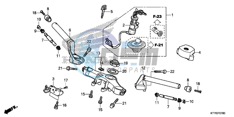 HANDLE PIPE/ TOP BRIDGE