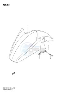 GSX650F (E21) Katana drawing FRONT FENDER (GSX650FUL1 E21)