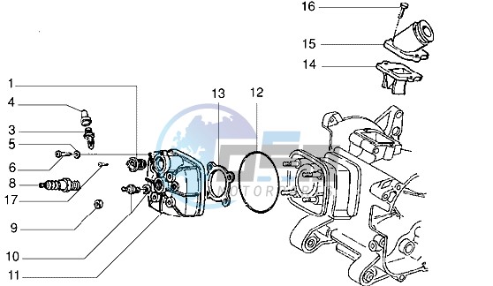 Cylinder head - Induction pipe