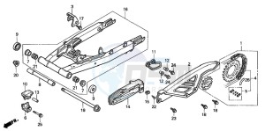 XLR125R drawing SWINGARM