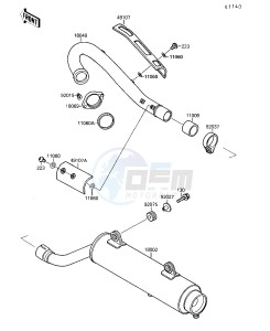 KSF 250 A [MOJAVE 250] (A3-A7) [MOJAVE 250] drawing MUFFLER