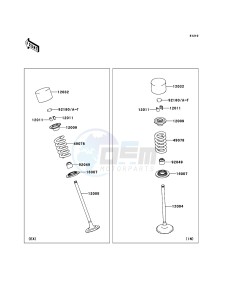 Z1000SX ABS ZX1000HDF FR GB XX (EU ME A(FRICA) drawing Valve(s)