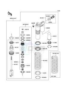 KX250F KX250ZDF EU drawing Shock Absorber(s)