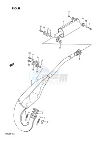 RM125 (E2) drawing MUFFLER (MODEL K)