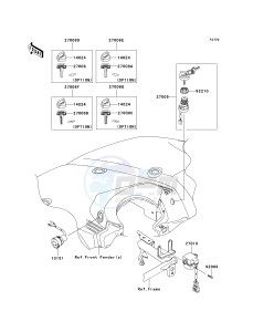 KVF 650 E [BRUTE FORCE 650 4X4 HARDWOODS GREEN HD] (E6F-E9F) E6F drawing IGNITION SWITCH