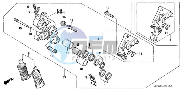 R. FRONT BRAKE CALIPER