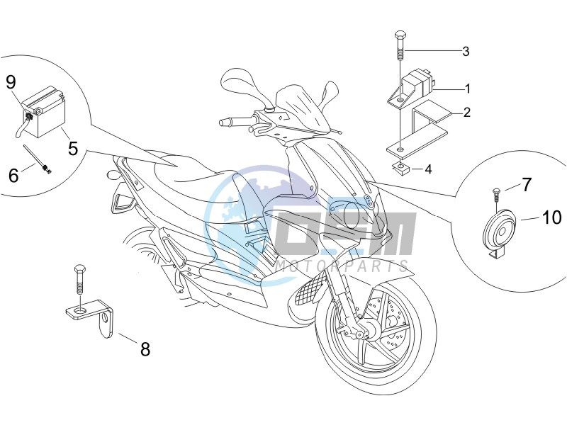 Remote control switches - Battery - Horn