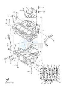 YZF-R6 R6 600 (1JSU 1JSV) drawing CRANKCASE