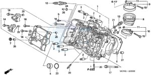 VFR8009 Europe Direct - (ED / MME) drawing CYLINDER HEAD (FRONT)