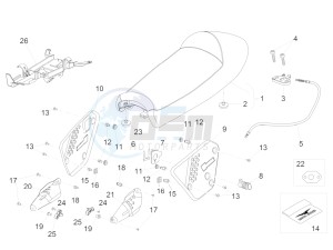 V7 II Racer ABS 750 USA-CND drawing Saddle-Central body