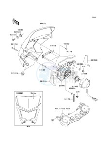 KLX 450 A [KLX450R] (A8F-A9F) A8F drawing HEADLIGHT-- S- -