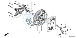 WW125EX2C drawing 30 REAR WHEEL/SWINGARM