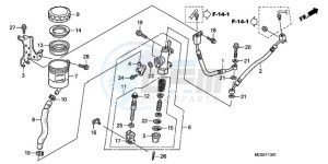 ST1300A9 CH / ABS MME - (CH / ABS MME) drawing RR. BRAKE MASTER CYLINDER (ST1300A)