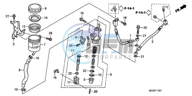 RR. BRAKE MASTER CYLINDER (ST1300A)