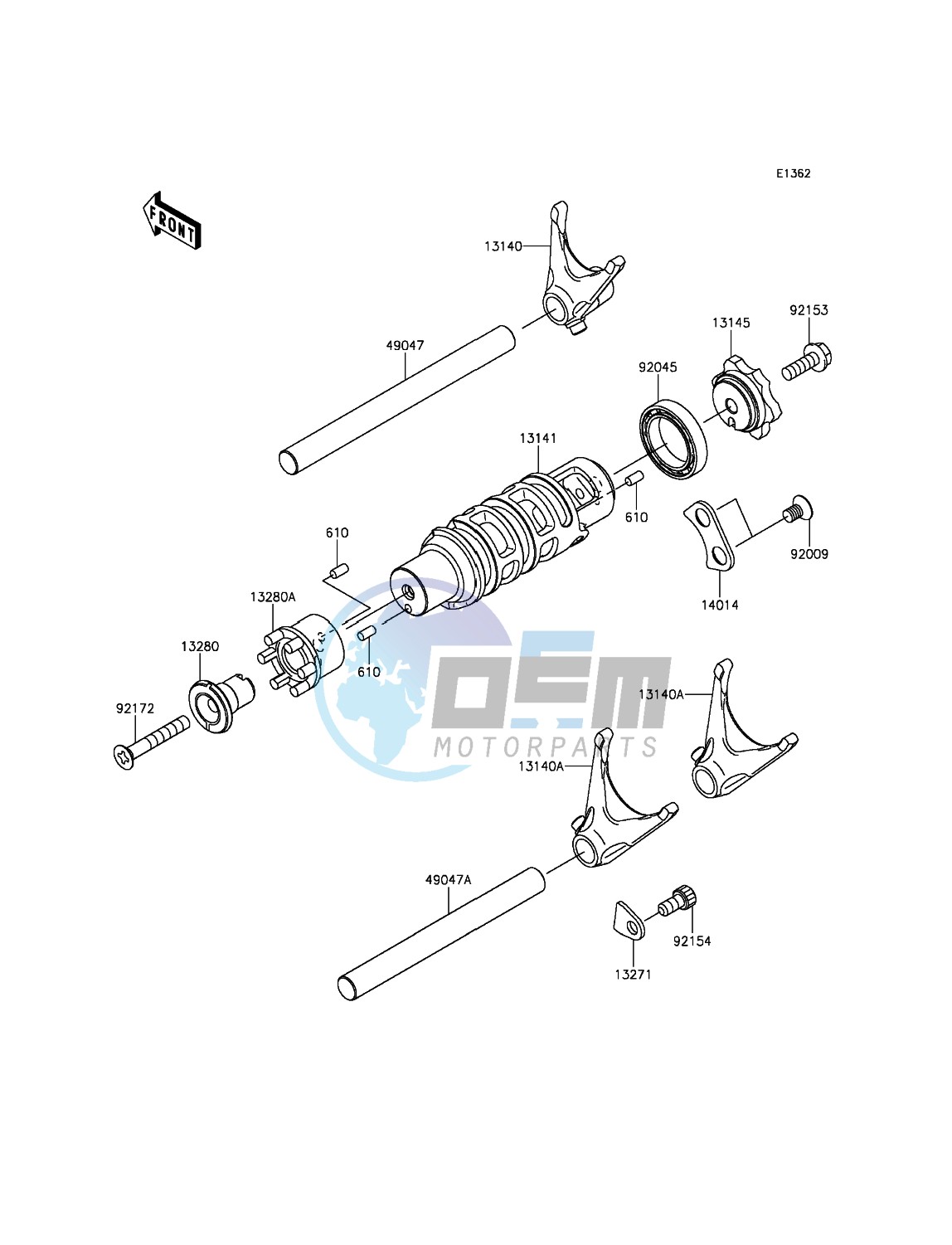 Gear Change Drum/Shift Fork(s)