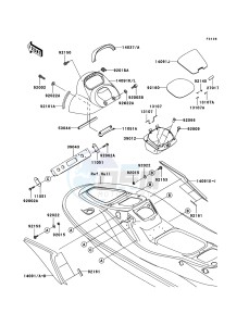 JET SKI STX-15F JT1500A9F EU drawing Hull Middle Fittings