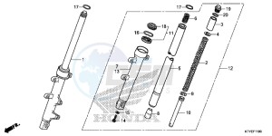 CBR125RF CBR125R 2ED - (2ED) drawing FRONT FORK