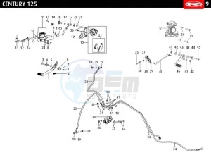 CENTURY-125-E4-GREY drawing PEDALS CBS BRAKE