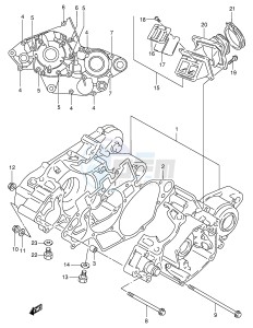 RM125 (E2) drawing CRANKCASE (MODEL W X Y)