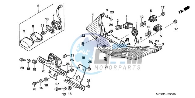 REAR COMBINATION LIGHT (E,ED,EK,F)