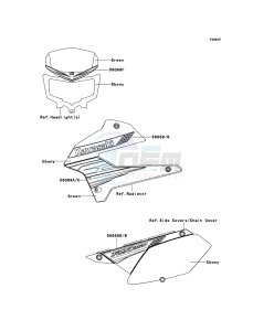 KLX250 KLX250SCF XX (EU ME A(FRICA) drawing Decals(Green)